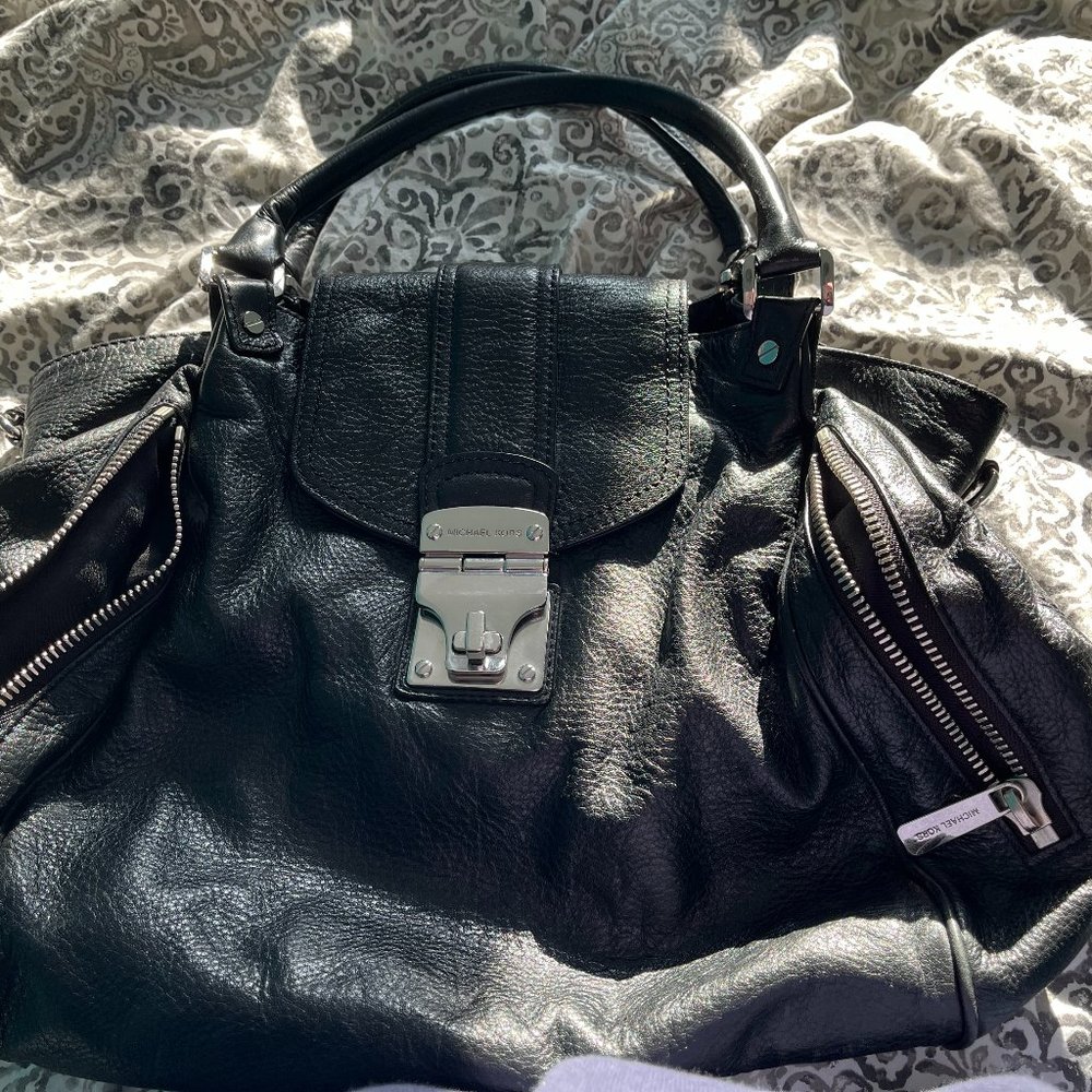 Vintage Michael Kors Leather Purse - Black Circa 2000s